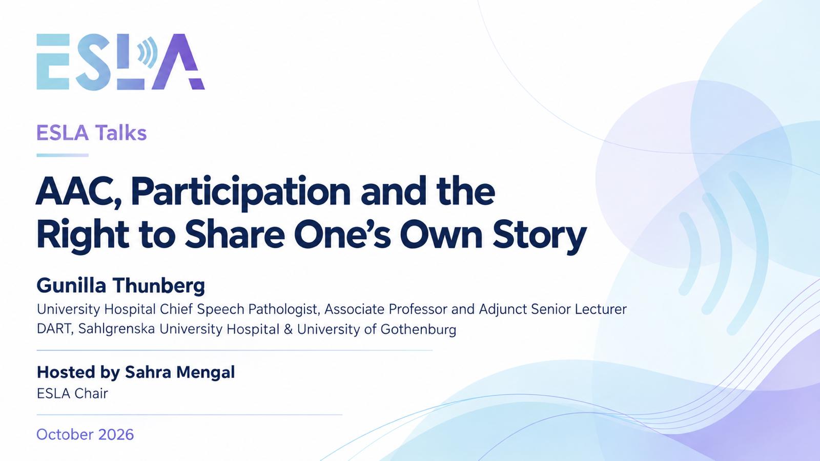 Introducing ESLA Talks – Conversations that matter